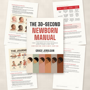 The 30-Second Newborn Manual, cover flat lay